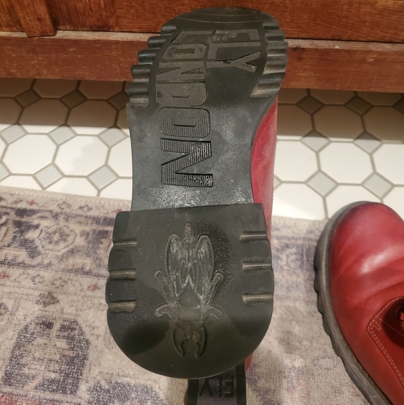 Fly London Red Lace- Up Ankle Boots (Ragi) - Picture 5 of 5